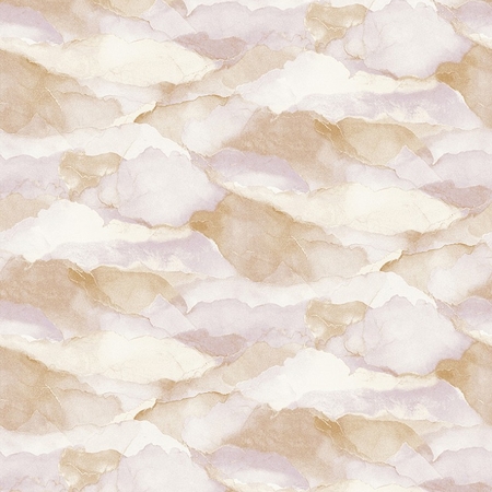 Felhő mintás tapéta, pasztel lila, krém és bárna színekkel. Cloud Pastel Lot 203