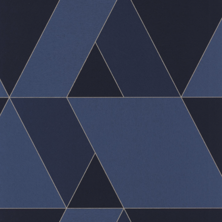 Geometrikus, háromszög mintázatú tapéta, farmerek és tintakék színben TANGRAM 86526532