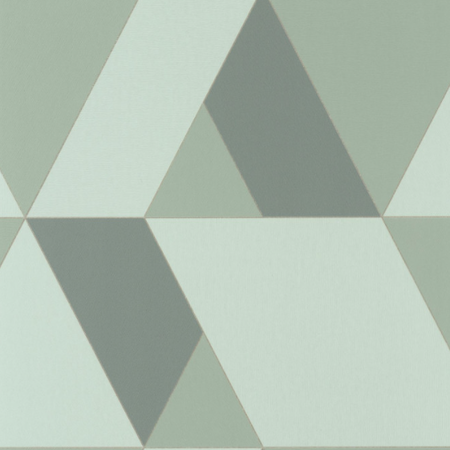 Geometrikus, háromszög mintázatú tapéta, zöldes szürke színbenTANGRAM 86527212