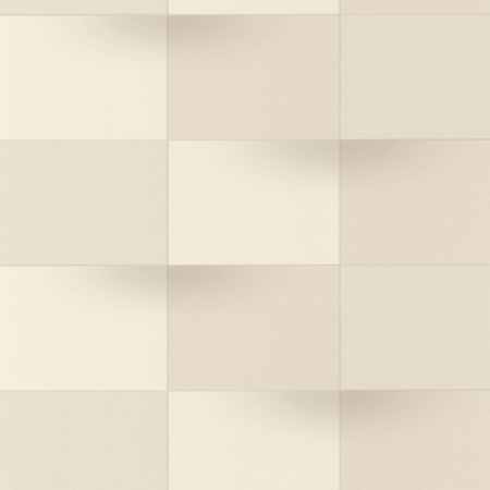3 D hatást keltő, geometrikus mintázatú tapéta, beige-törtfehér színben BLOCKS 86531111