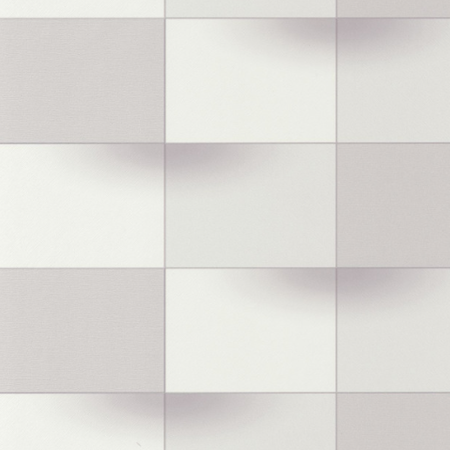 3 D hatást keltő, geometrikus mintázatú tapéta, szürke-fehér színben BLOCKS 86539127