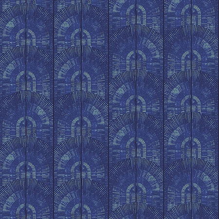 Art Deco mintás élénk kék színű tapéta Apollo Antarctic SPI804