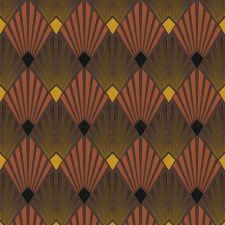 Art Deco mintás tapéta, bordó-arany színben.Diego Sierra HAV401